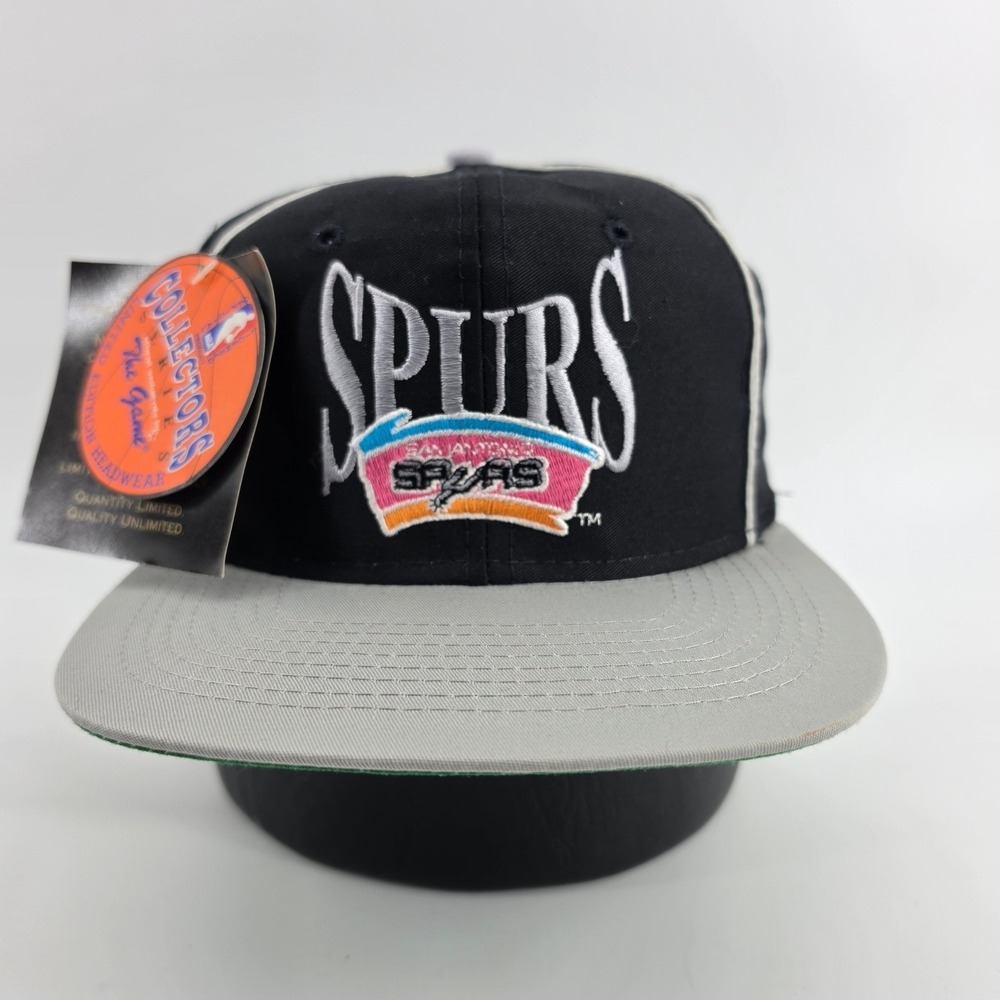 Vintage 90s San Antonio Spurs The Game Collectors Series Snapback Hat NWT Fiesta
